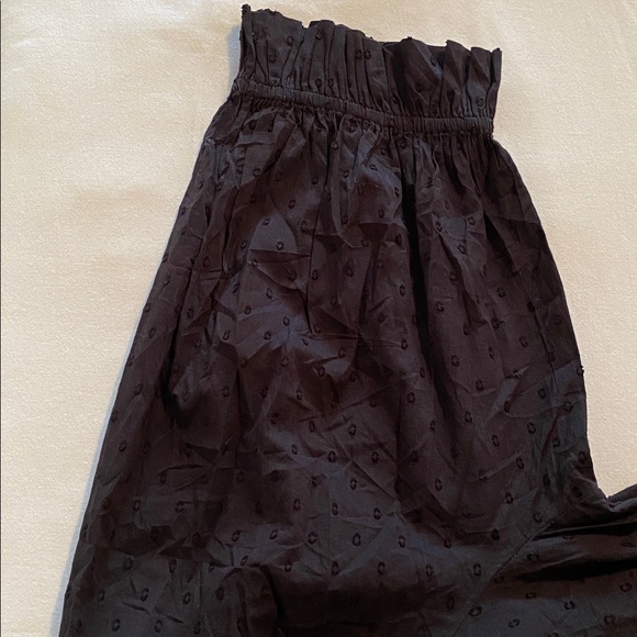 Farm Rio Plunging V-Neck Black Swiss Dot  Ruffled Eyelet Blouse bodysuit Size M - Picture 10 of 16